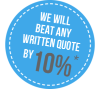 We will beat any written quote by 10%
